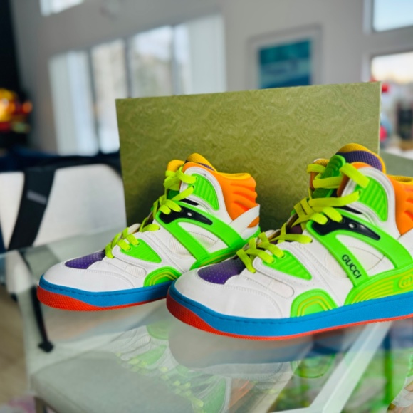 Women’s GUCCI Basket High Top 7.5 Brand New - Picture 3 of 12